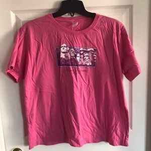 LAT 100% Cotton Mount Rushmore Pink T Shirt